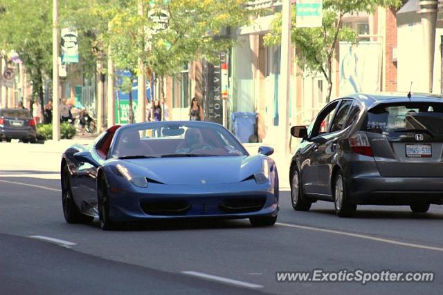 Ferrari 458 Italia spotted in Toronto, Canada