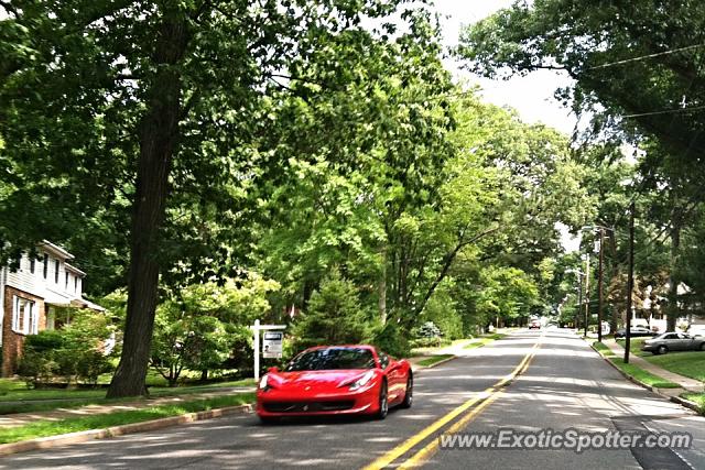 Ferrari 458 Italia spotted in Washington TWP, New Jersey