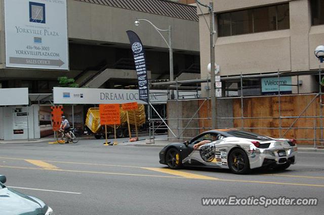 Ferrari 458 Italia spotted in Toronto Ontario, Canada