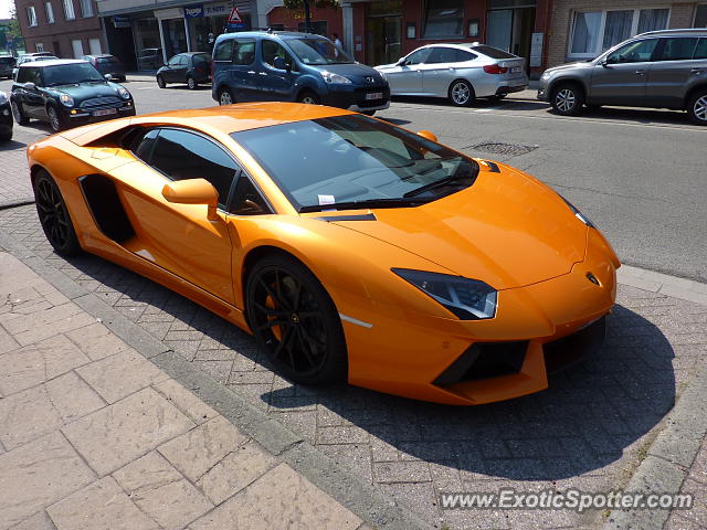 Lamborghini Aventador spotted in Zaventem, Belgium