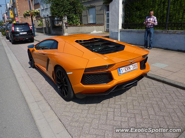 Lamborghini Aventador spotted in Zaventem, Belgium