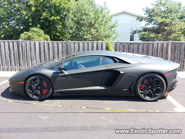 Lamborghini Aventador spotted in Trenton, Ontario, Canada