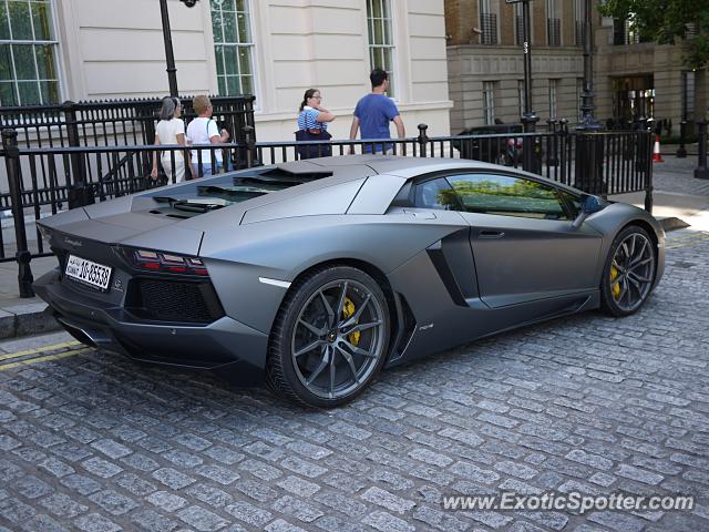 Lamborghini Aventador spotted in London, United Kingdom