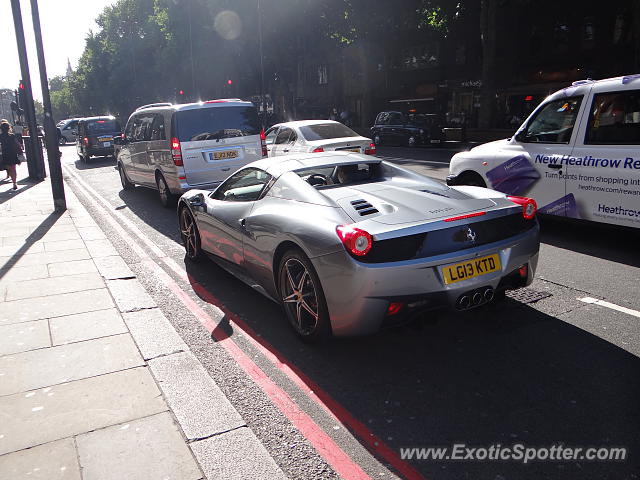 Ferrari 458 Italia spotted in London, United Kingdom