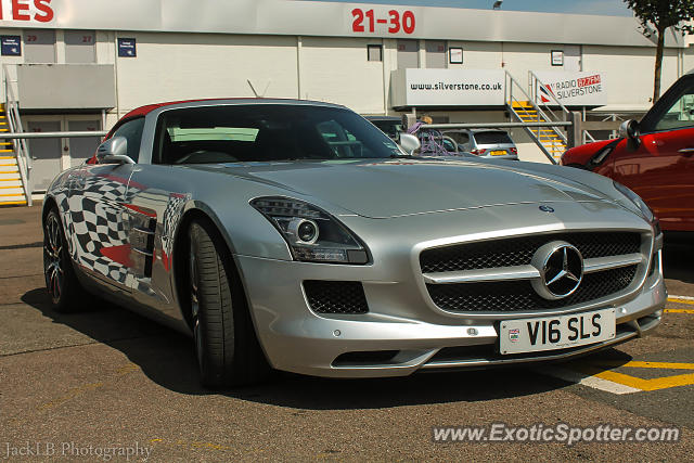 Mercedes SLS AMG spotted in Silverstone, United Kingdom