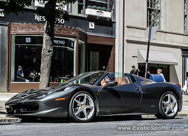 Ferrari 458 Italia spotted in Boston, Massachusetts