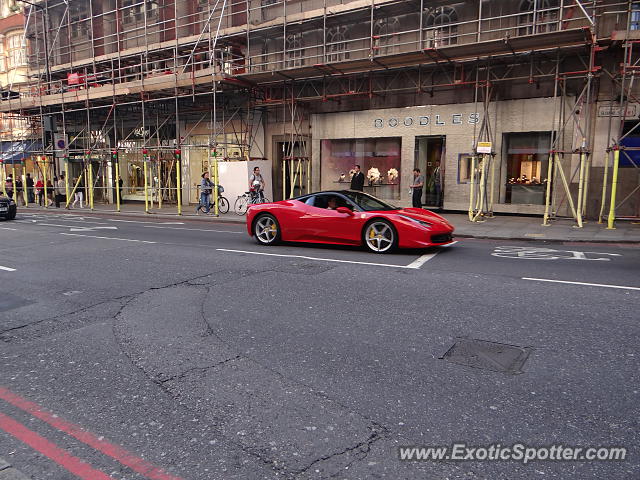 Ferrari 458 Italia spotted in London, United Kingdom