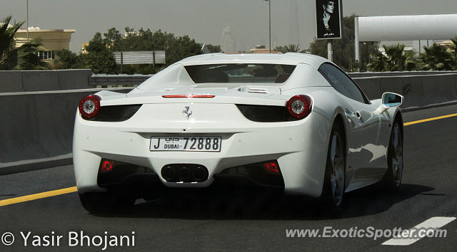 Ferrari 458 Italia spotted in Dubai, United Arab Emirates