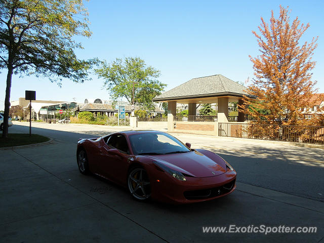 Ferrari 458 Italia spotted in Highland Park, Illinois