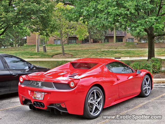 Ferrari 458 Italia spotted in Glenview, Illinois