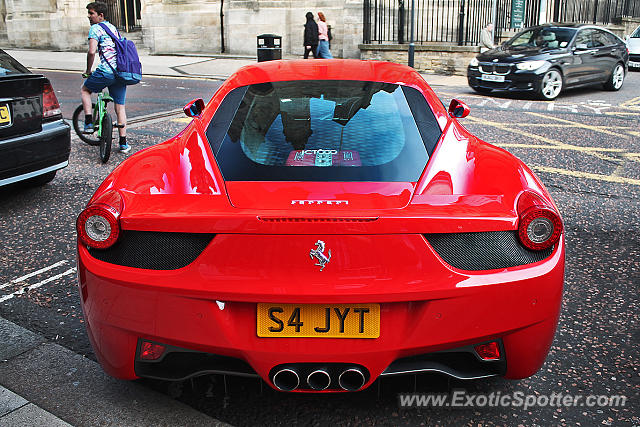 Ferrari 458 Italia spotted in Leeds, United Kingdom