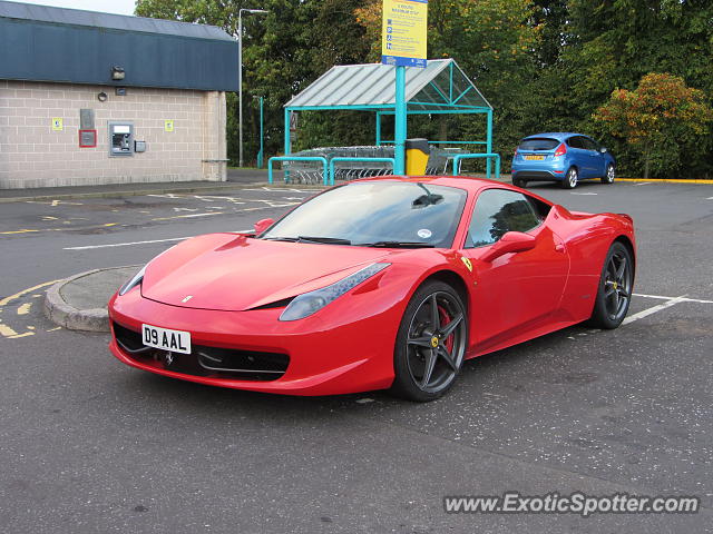 Ferrari 458 Italia spotted in Glasgow, United Kingdom