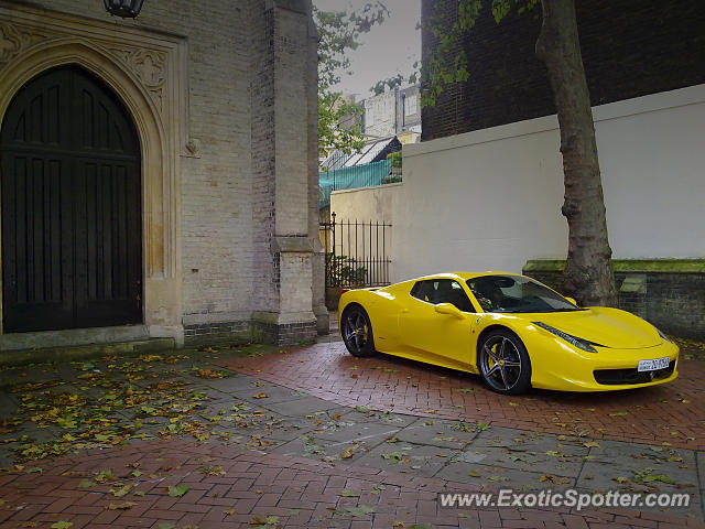 Ferrari 458 Italia spotted in London, United Kingdom