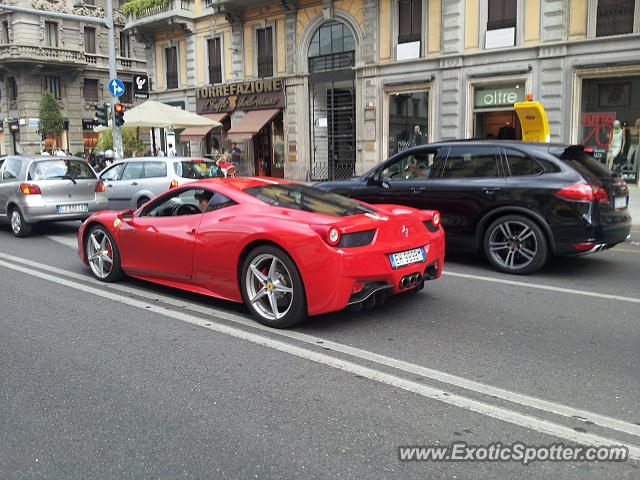 Ferrari 458 Italia spotted in Milano, Italy