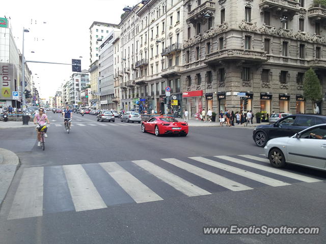 Ferrari 458 Italia spotted in Milano, Italy