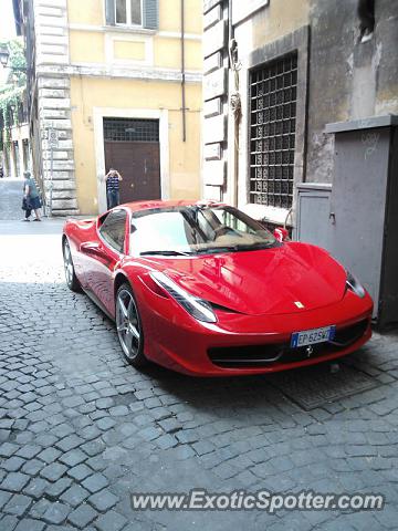 Ferrari 458 Italia spotted in Roma, Italy