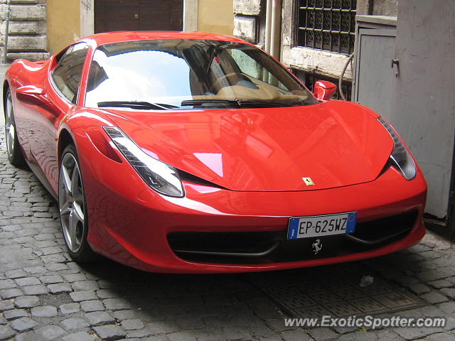 Ferrari 458 Italia spotted in Roma, Italy