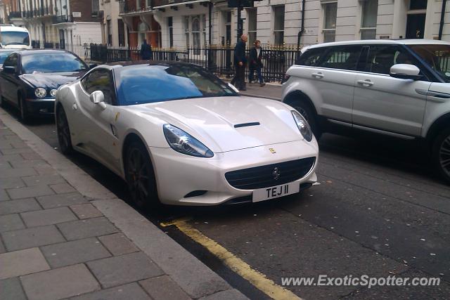 Ferrari California spotted in London, United Kingdom