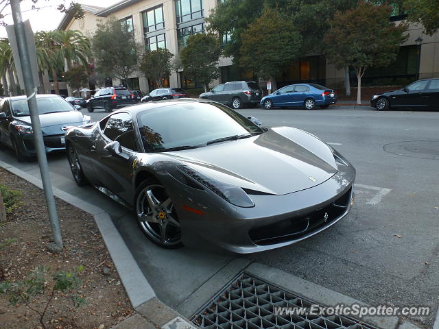 Ferrari 458 Italia spotted in Palo Alto, California