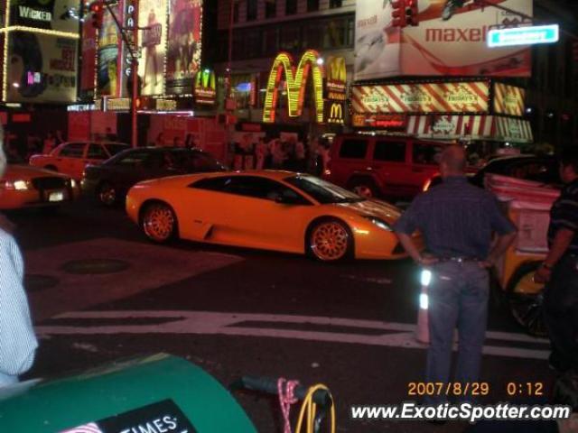 Lamborghini Murcielago spotted in Manhattan,times square, New York