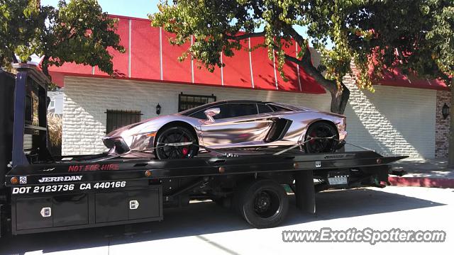 Lamborghini Aventador spotted in Glendale, California