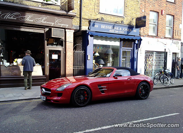 Mercedes SLS AMG spotted in London, United Kingdom