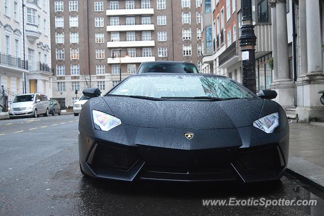 Lamborghini Aventador spotted in London, United Kingdom