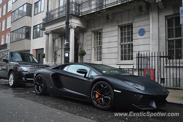 Lamborghini Aventador spotted in London, United Kingdom