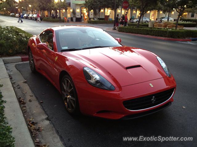 Ferrari California spotted in Victoria Gardens, California