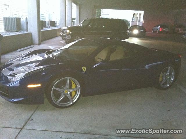 Ferrari 458 Italia spotted in Charlotte, North Carolina