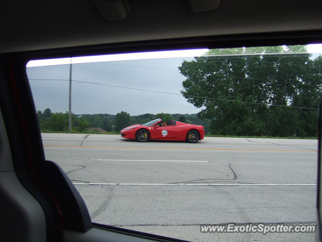 Ferrari 458 Italia spotted in Elkhart Lake, Wisconsin