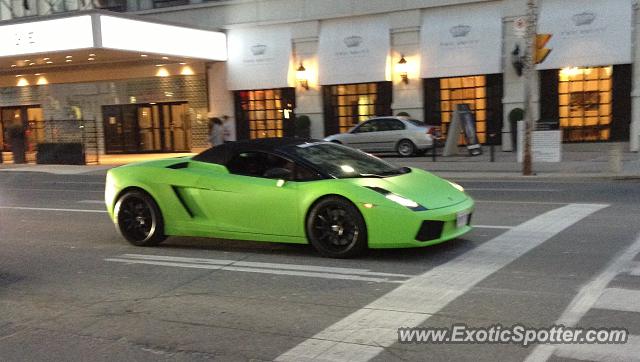 Lamborghini Gallardo spotted in Toronto, Canada