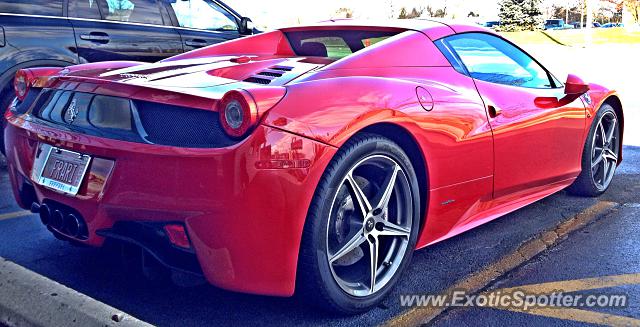 Ferrari 458 Italia spotted in Northbrook, Illinois