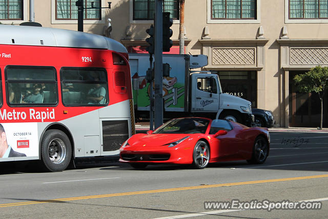 Ferrari 458 Italia spotted in Beverly Hills, California