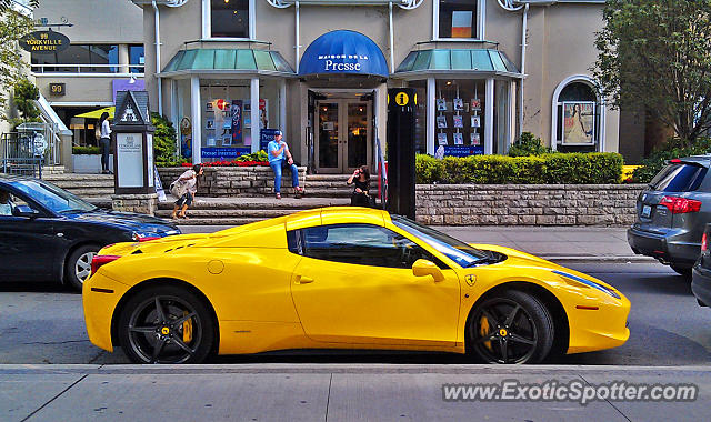 Ferrari 458 Italia spotted in Toronto, Ontario, Canada