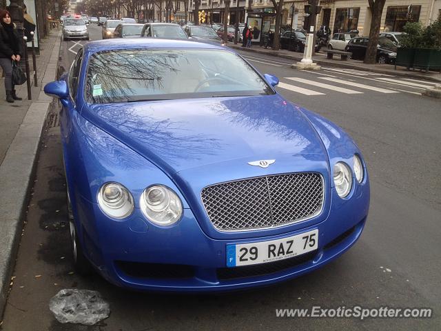 Bentley Continental spotted in Paris, France