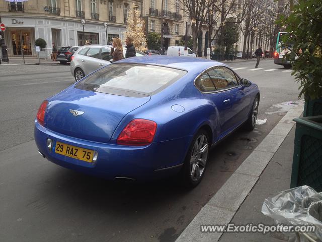 Bentley Continental spotted in Paris, France