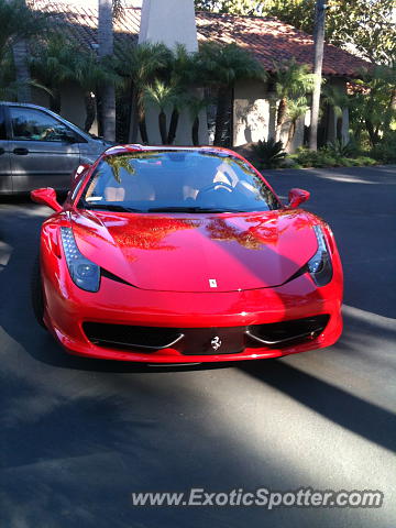 Ferrari 458 Italia spotted in Santa Barbara, California