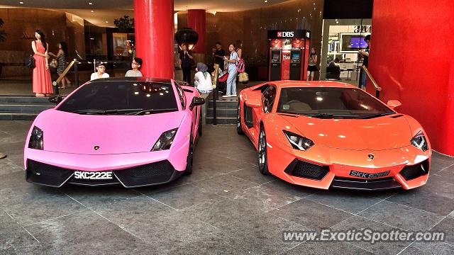 Lamborghini Aventador spotted in Orchard Road, Singapore