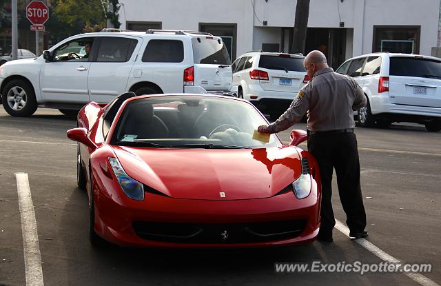 Ferrari 458 Italia spotted in La Jolla, California