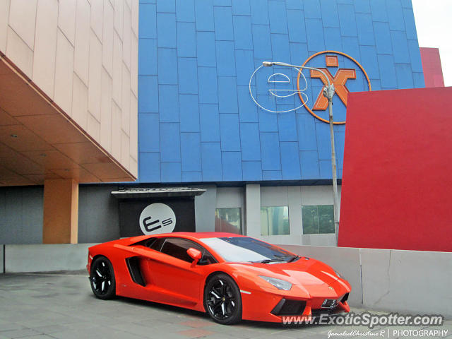 Lamborghini Aventador spotted in Jakarta, Indonesia