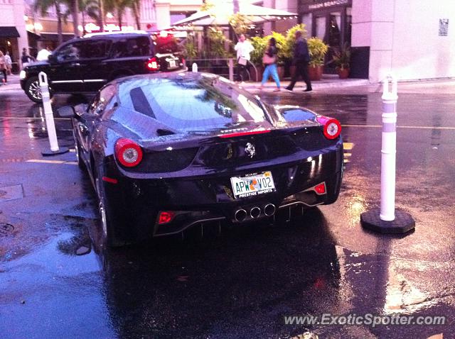 Ferrari 458 Italia spotted in Miami, Florida