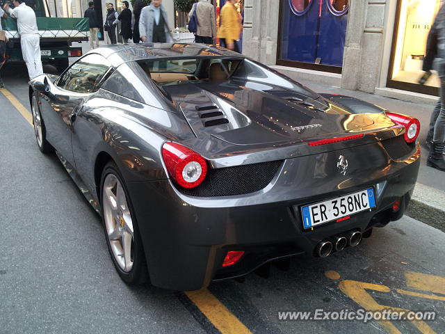 Ferrari 458 Italia spotted in Milano, Italy