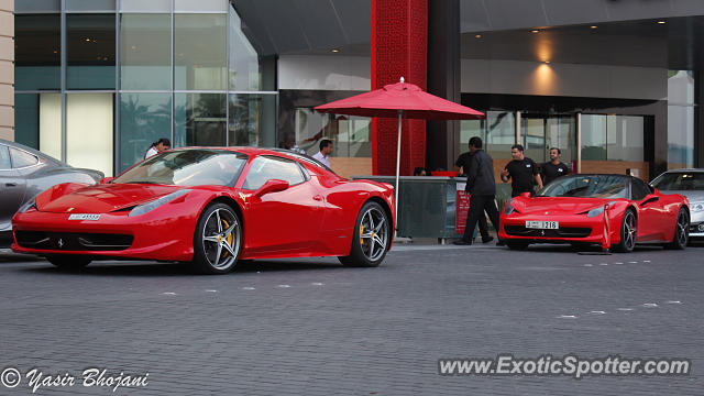 Ferrari 458 Italia spotted in Dubai, United Arab Emirates