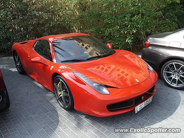 Ferrari 458 Italia spotted in Dubai, United Arab Emirates