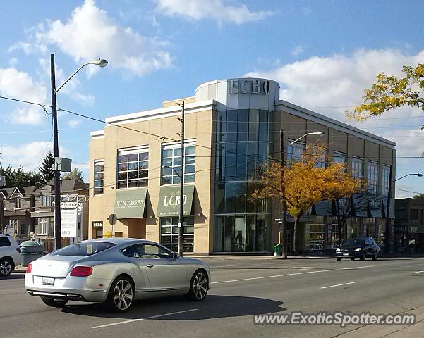 Bentley Continental spotted in Toronto, Canada