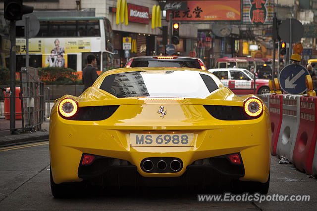 Ferrari 458 Italia spotted in Hong Kong, China