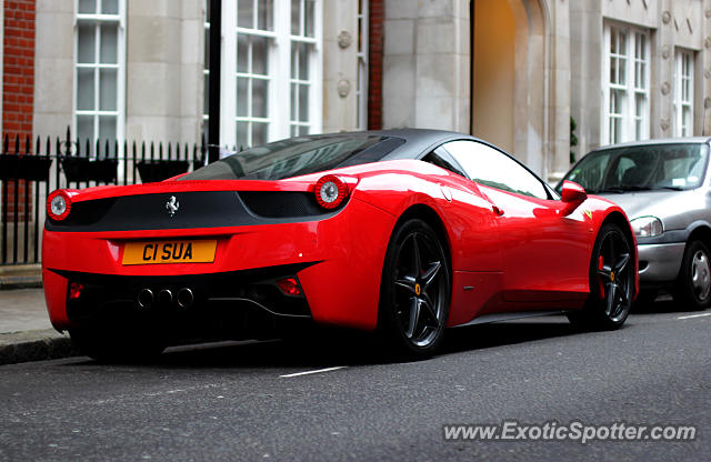 Ferrari 458 Italia spotted in London, United Kingdom