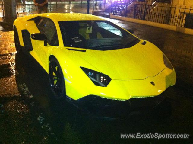 Lamborghini Aventador spotted in Douglas, United Kingdom