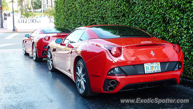 Ferrari California spotted in Miami Beach, Florida